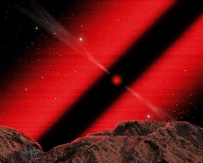 The Near Vicinity of the Black Hole at the Core of Galaxy NGC 4261 – Artist Concept
