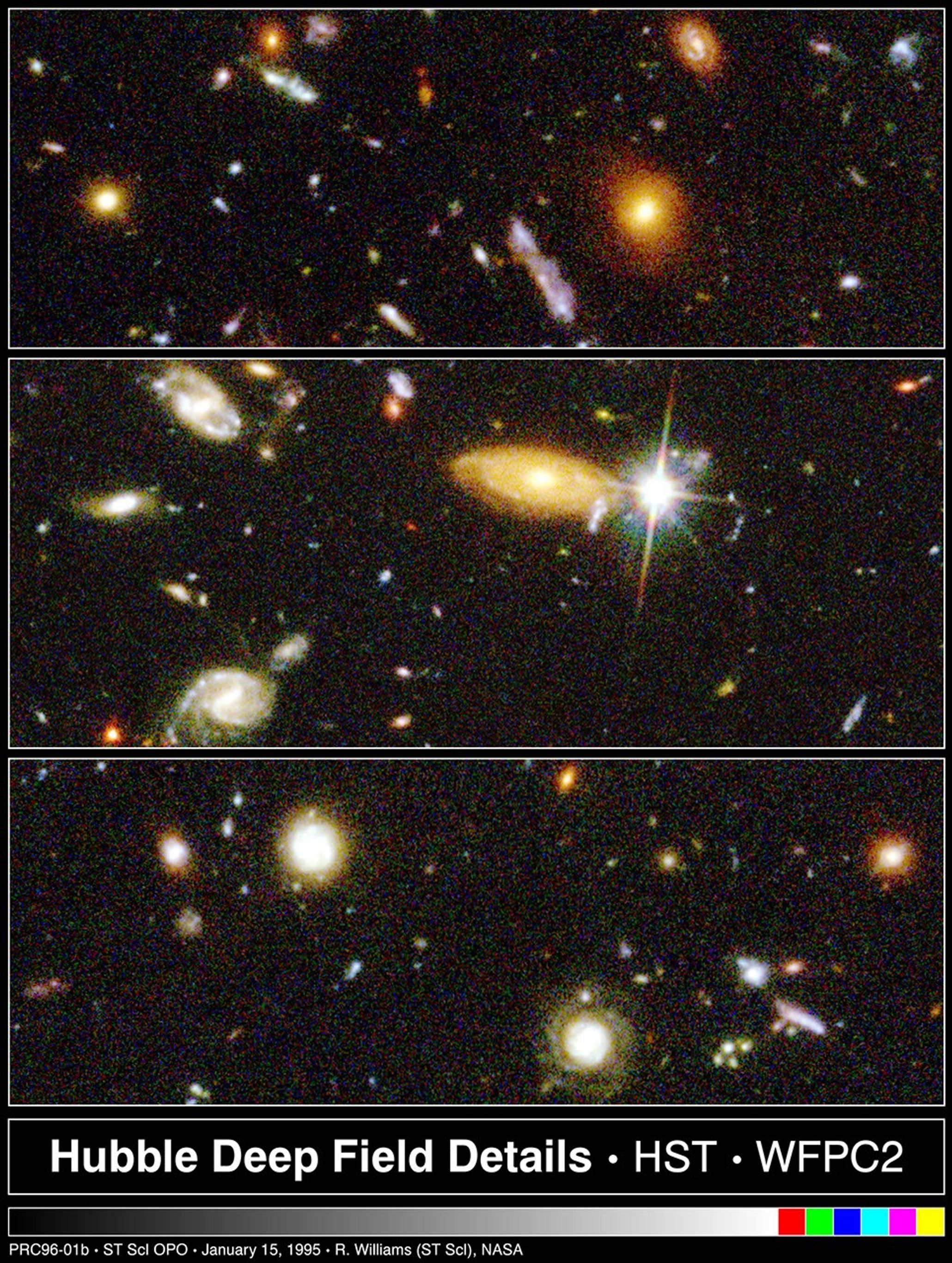 Sample Galaxies from the Hubble Deep Field Image