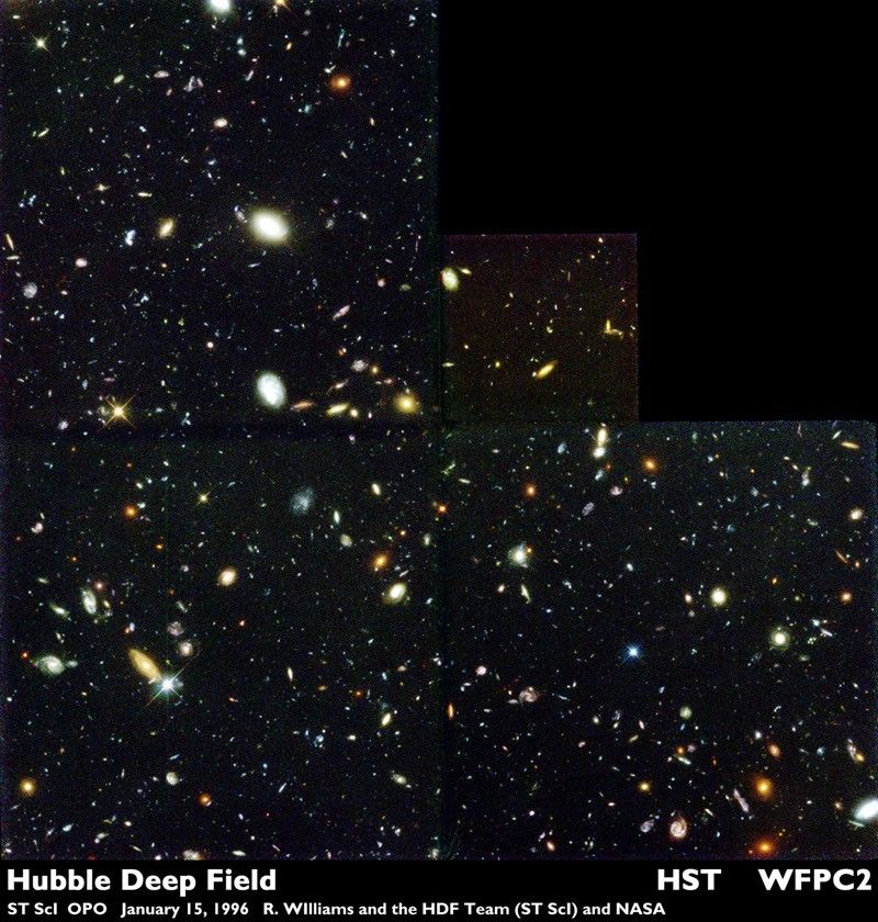Hubble Deep Field Image at Quarter Resolution