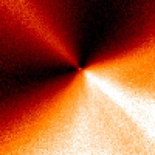 Computer Processed Image of Nuclear Region of Comet Hyakutake