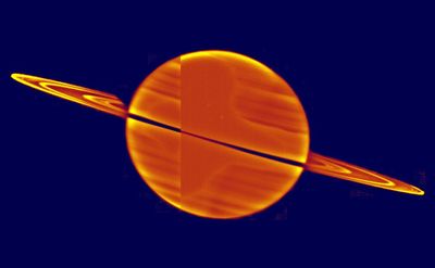 Saturn’s Rings as the Sun Sets Behind the Ring Plane