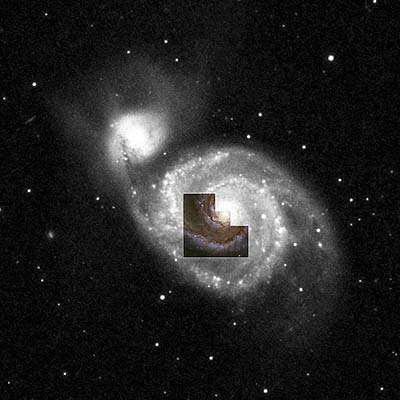 Location of HST Image in Full Galaxy