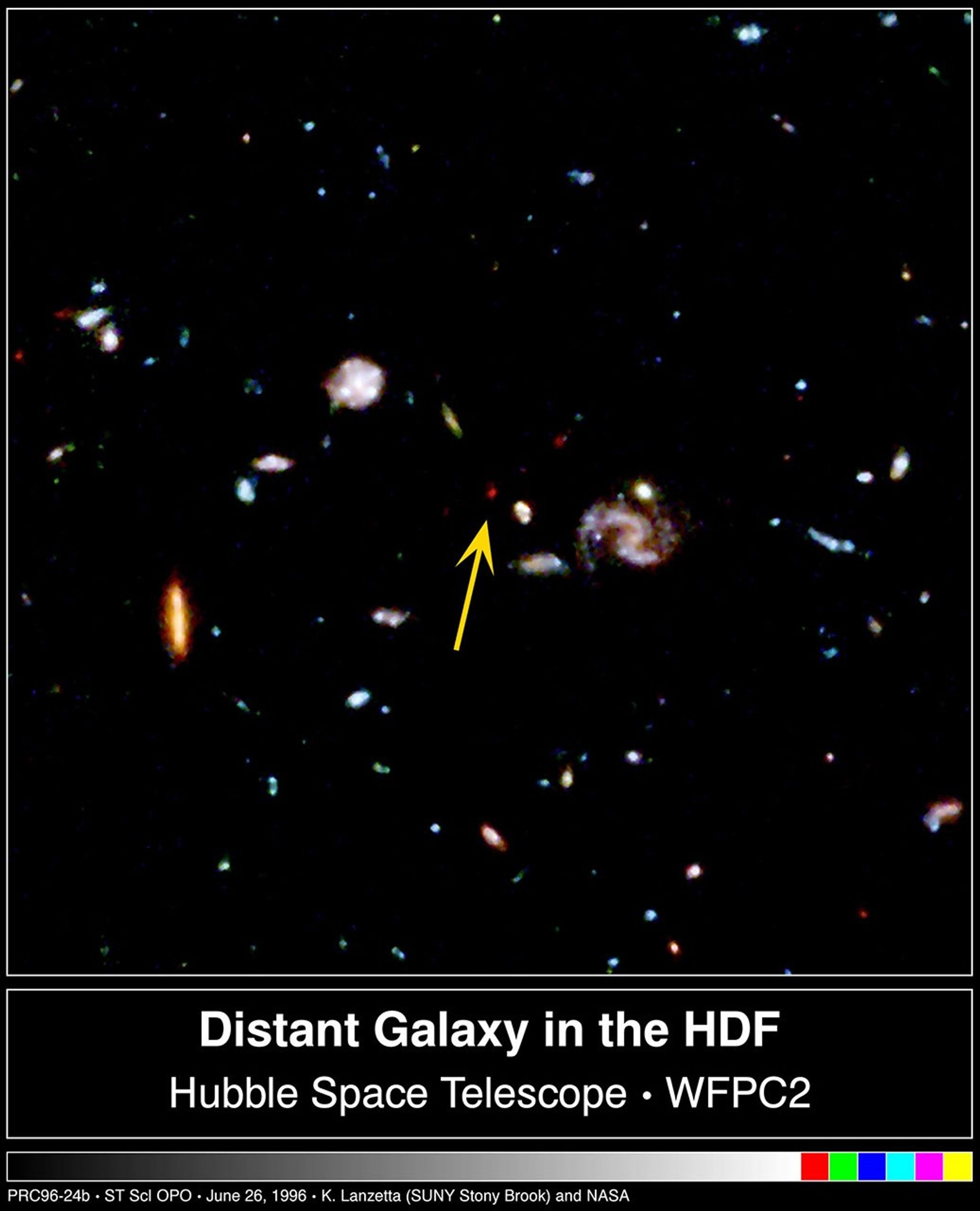 Image of a Distant Galaxy Candidate in the Hubble Deep Field