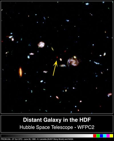 Image of a Distant Galaxy Candidate in the Hubble Deep Field