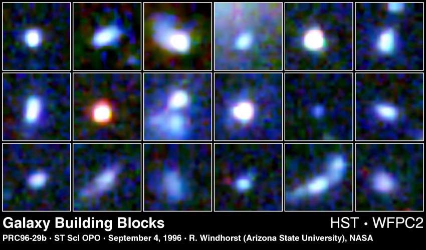 Faint Blue Sub-Galactic Clumps May Be Galaxies Under Construction