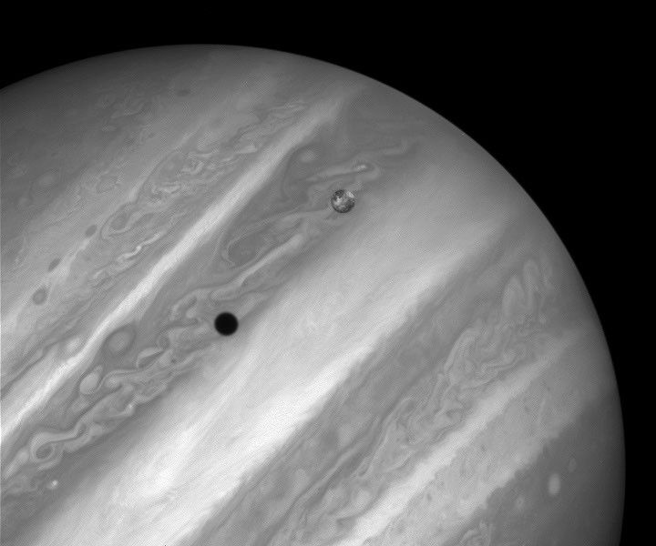 Rare Image of Jupiter and Its Moon, Io