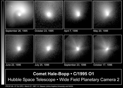 Hubble Images of Comet Hale-Bopp
