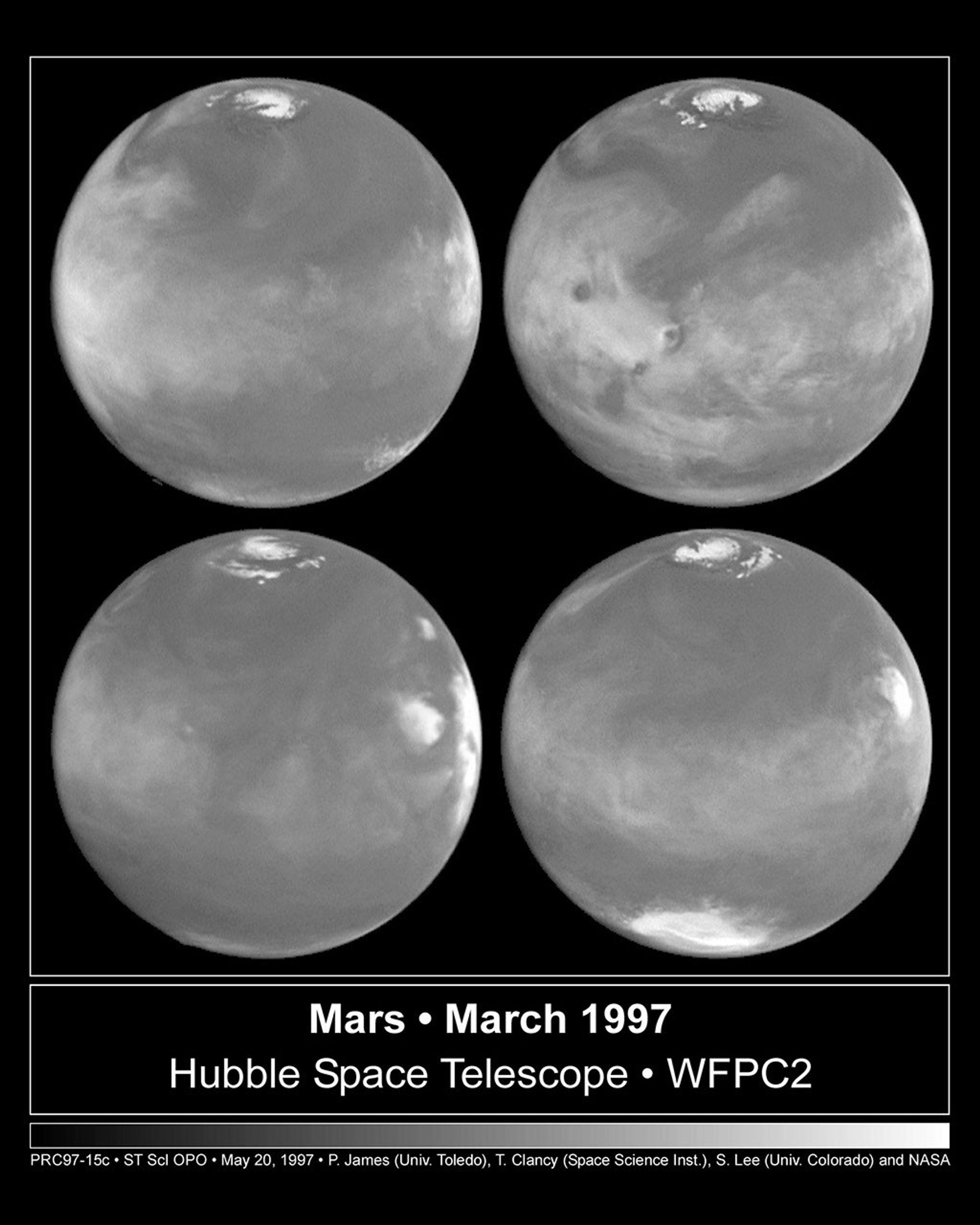 Four View of Mars In Northern Summer