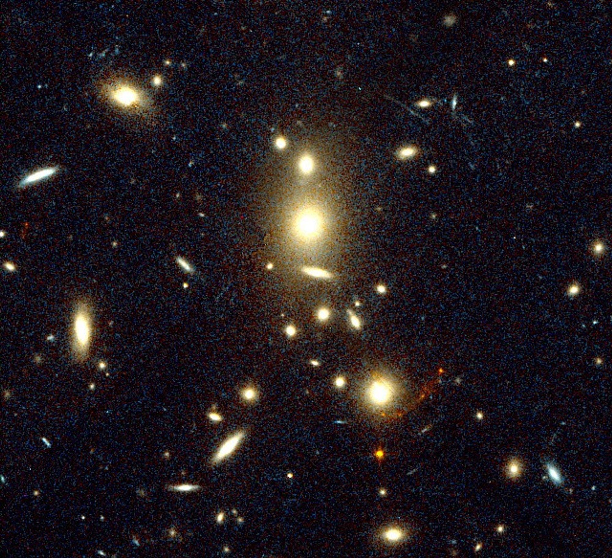 Location of the Gravitationally Lensed Galaxy in the Cluster