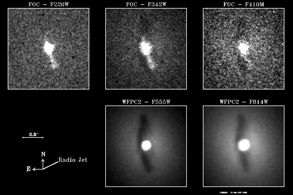 Individual images that were used to create the HST color composite