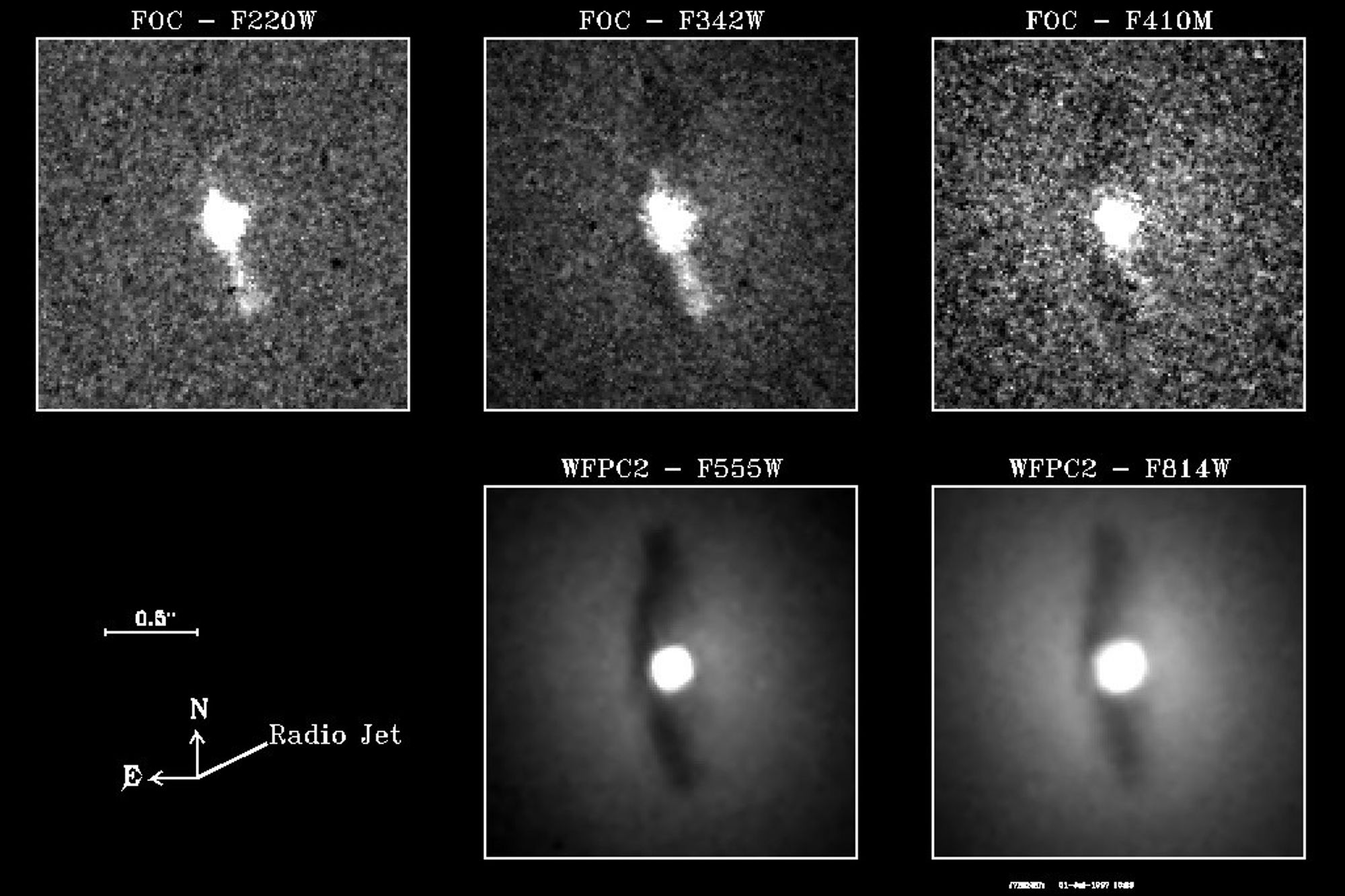 Individual images that were used to create the HST color composite