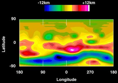 Topographic Map of Vesta’s Surface