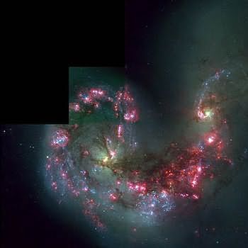 HST/WFPC2 image of colliding galaxies NGC 4038 and NGC 4039