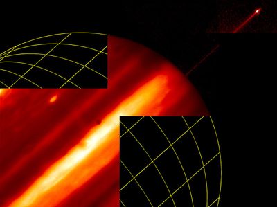 Hubble Provides Infrared View of Moon, Ring, and Clouds
