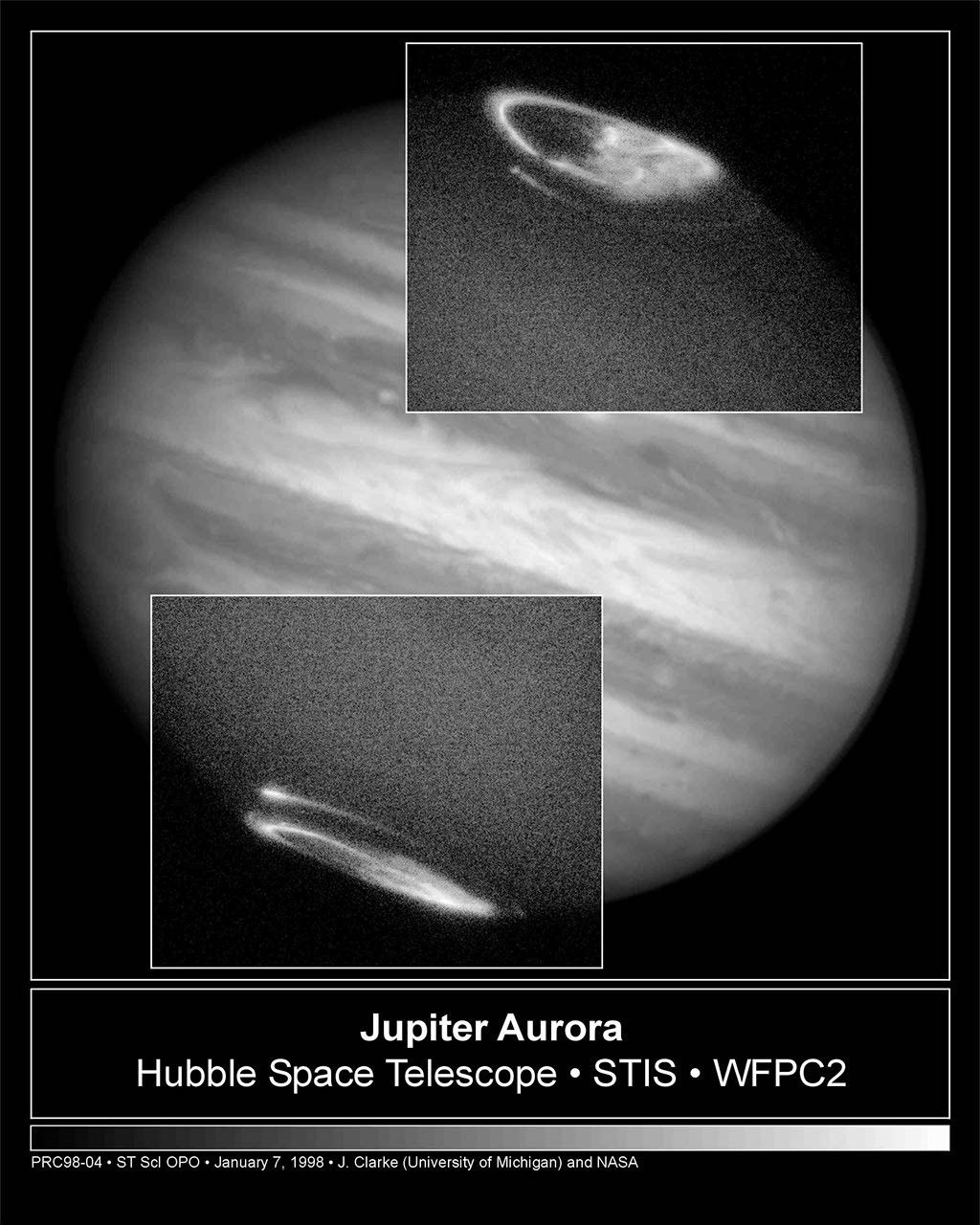 Jupiter's Northern and Southern Auroras