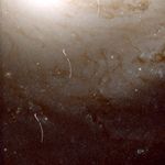 Asteroid Trail Crosses Galaxy NGC 4548