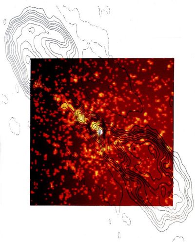 Einstein with Radio contours