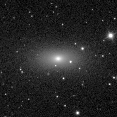 Ground-based image of black hole in NGC 7052