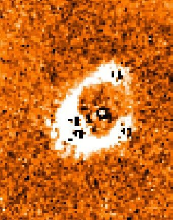 A Stretched Ring of Galactic Light from Quasar PG1115+080 in Infrared