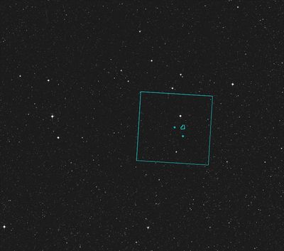 HDF-S on Ground-Based Image (with Hubble Overlay)