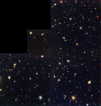 Spiral, Elliptical and Colliding Galaxies in the Hubble Deep Field South Image