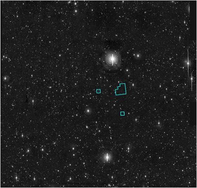 HDF-S on Ground-Based Image (with Hubble Overlay)