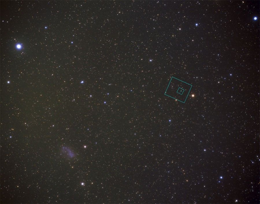 Location of the HDF South on the Sky with Overlay