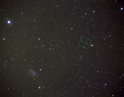 Location of the HDF South on the Sky with Overlay