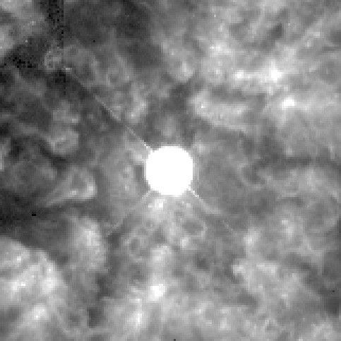 Detail of the Star Wr124 and the Surrounding Nebula M1-67