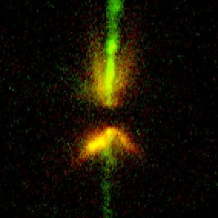 DG Tauri B: A Star With a Thick Dust Lane and Bright Gas Jet
