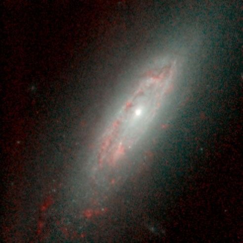 Spiral Galaxy NGC 3593 in Infrared