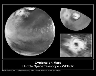 Colossal Polar Cyclone on Mars