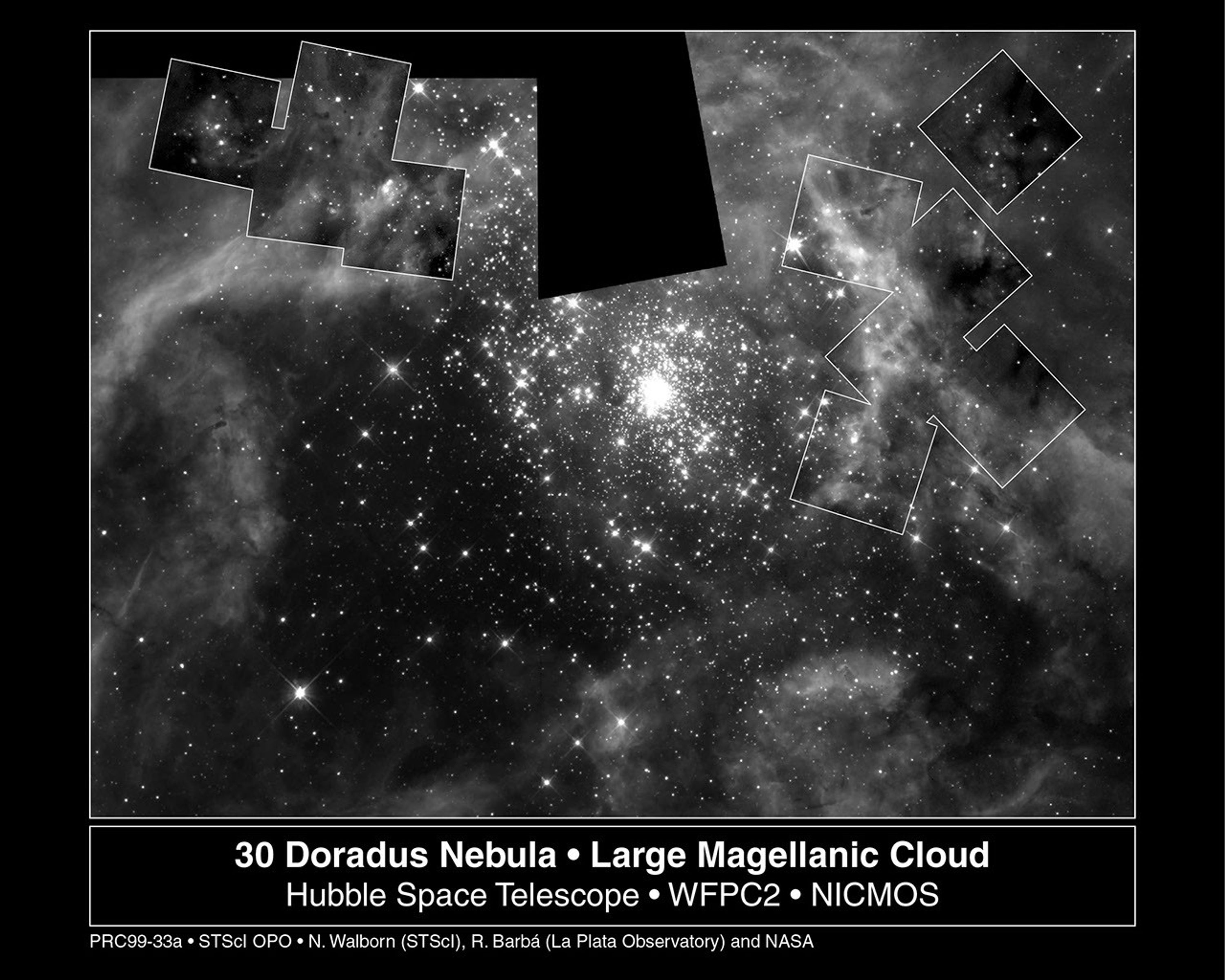 A Grand View of the Birth of "Hefty" Stars – 30 Doradus Nebula Montage