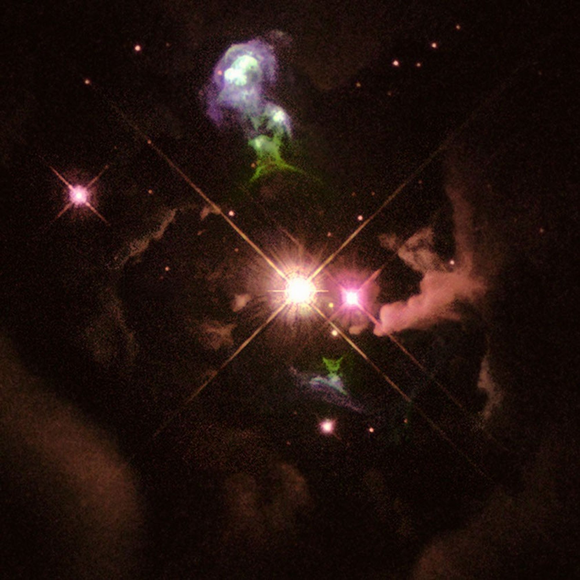 Herbig Haro 32: Jets of Material Ejected From a Young Star