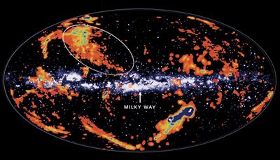 Gas Clouds as Raining Star Stuff Onto Galaxy