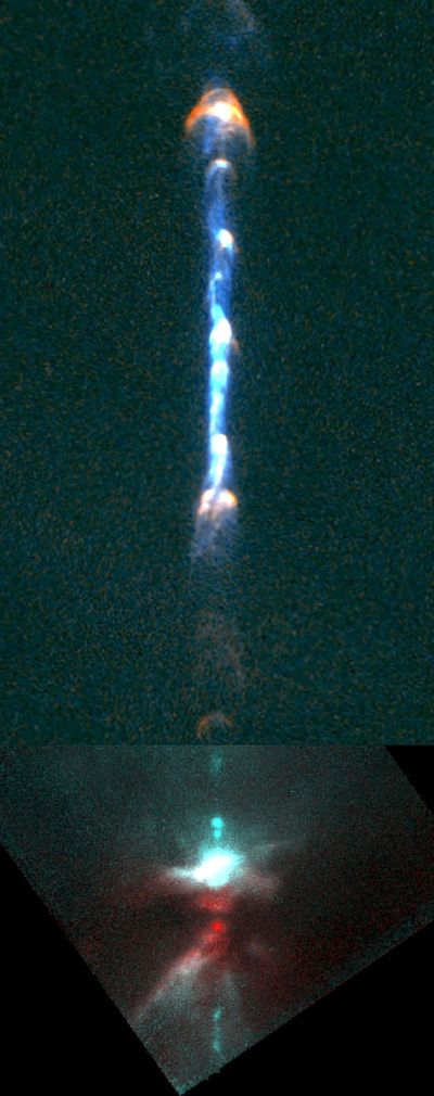 Three Stars Blast 12-Light-Year-Long Jets of Gas Into Space
