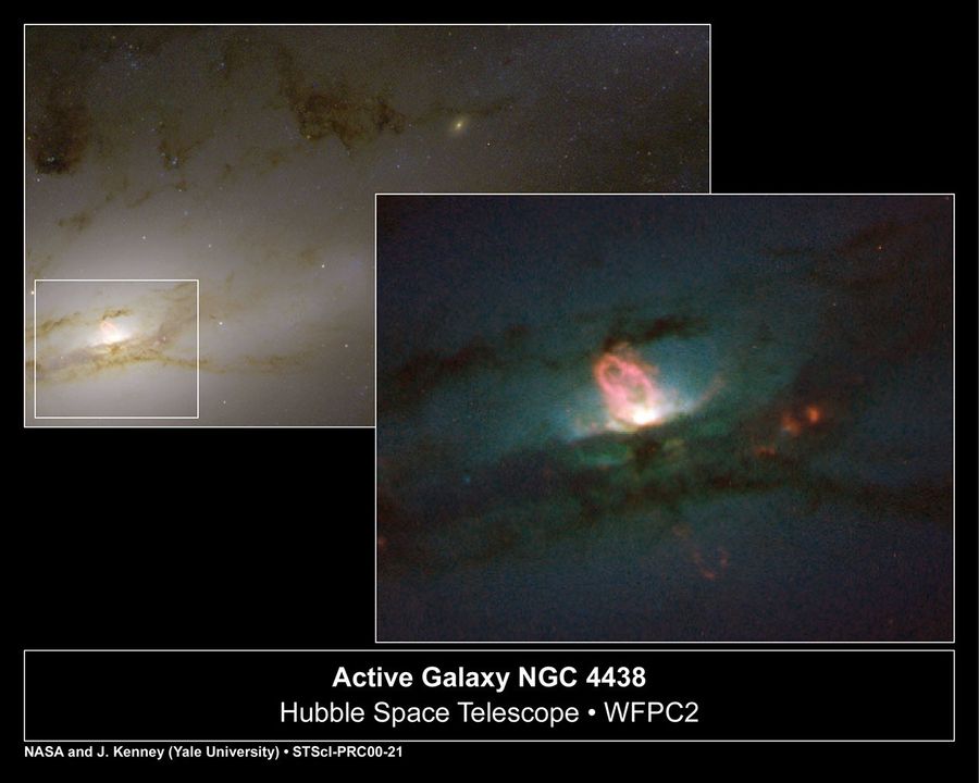 Feasting Black Hole Blows Bubbles from Galaxy NGC 4438