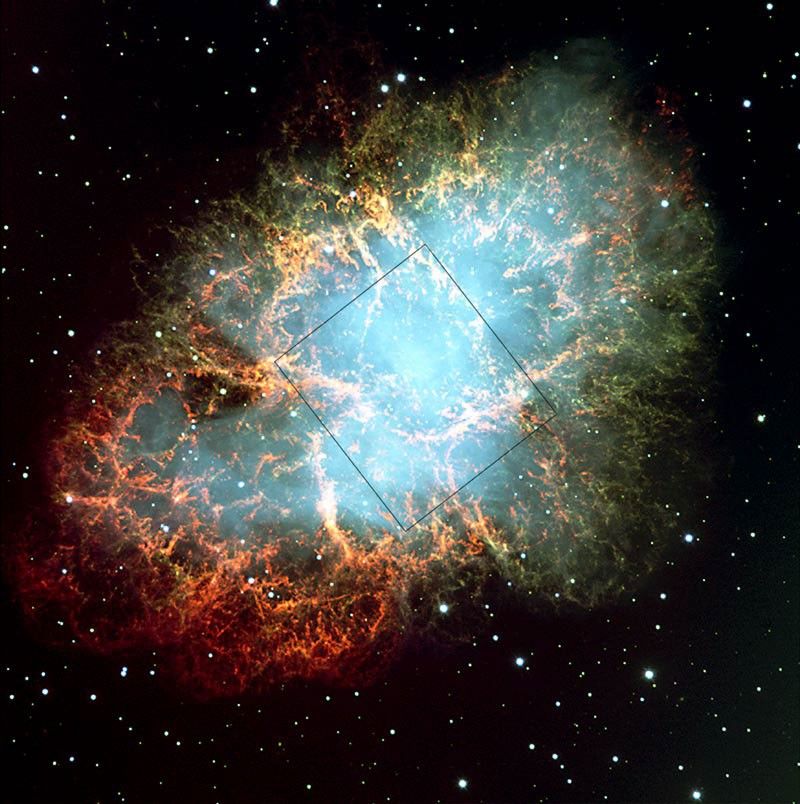 VLT field, HST Image Outlined