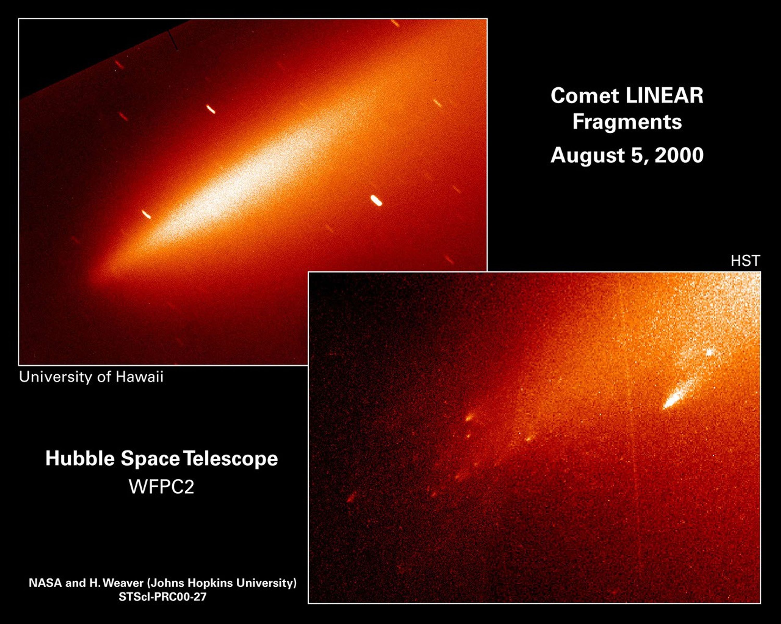 Hubble Sees Mini-comet Fragments from Comet Linear