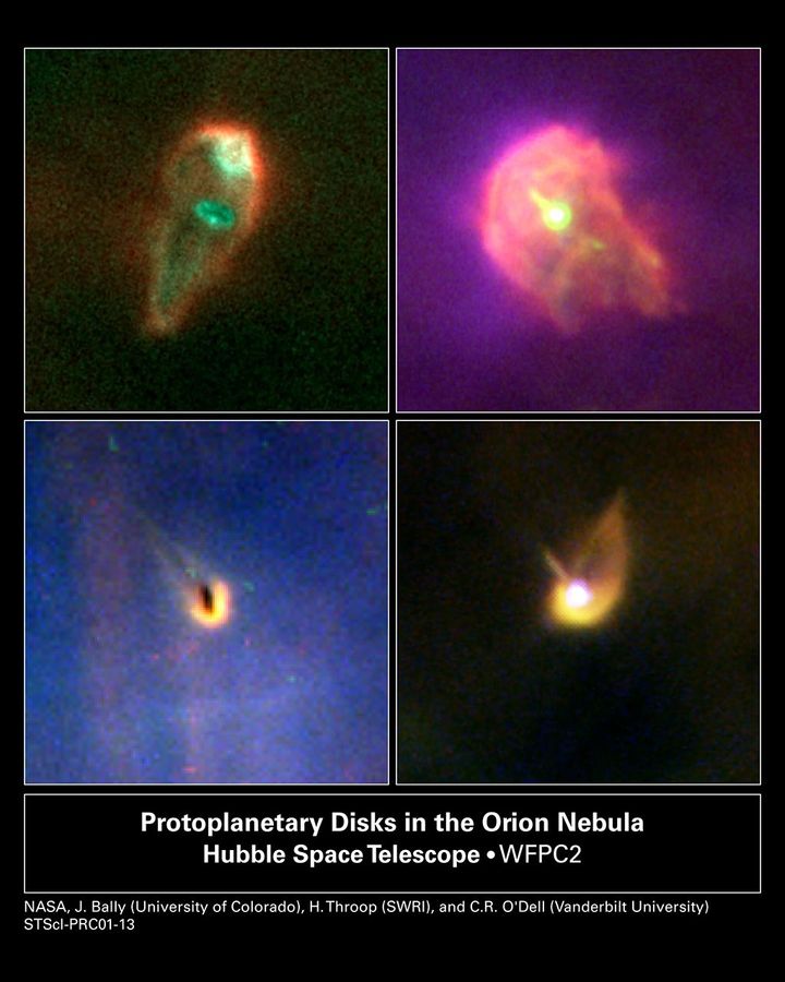 Orion Nebula's Planetary Nurseries Torched By Radiation from Hot Star