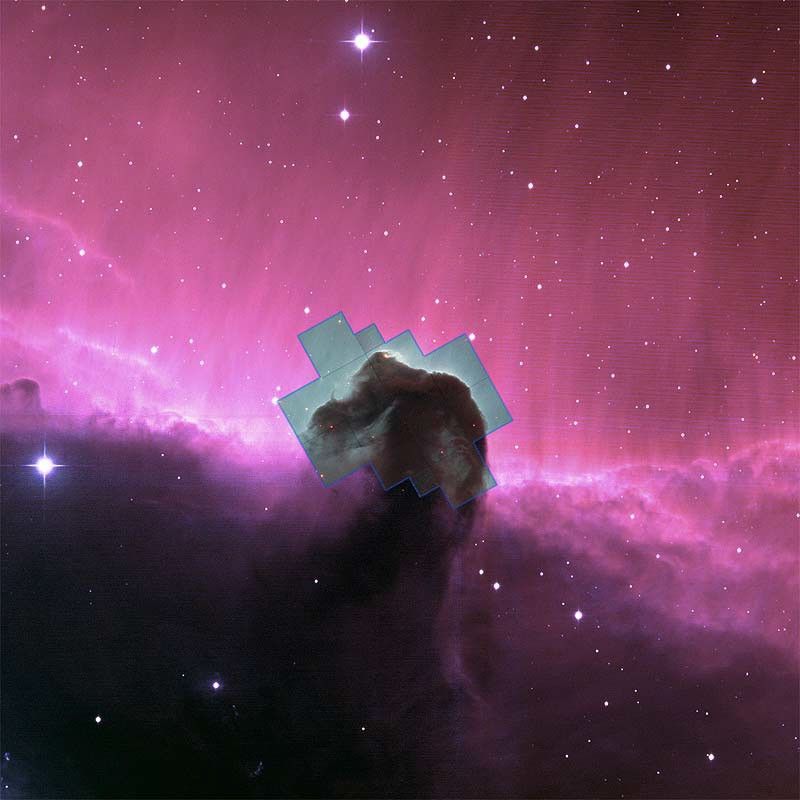 NOAO Image of the Horsehead Nebula with Hubble Data
