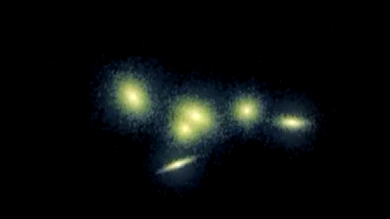 Multiple-Galaxy Collision Simulation
