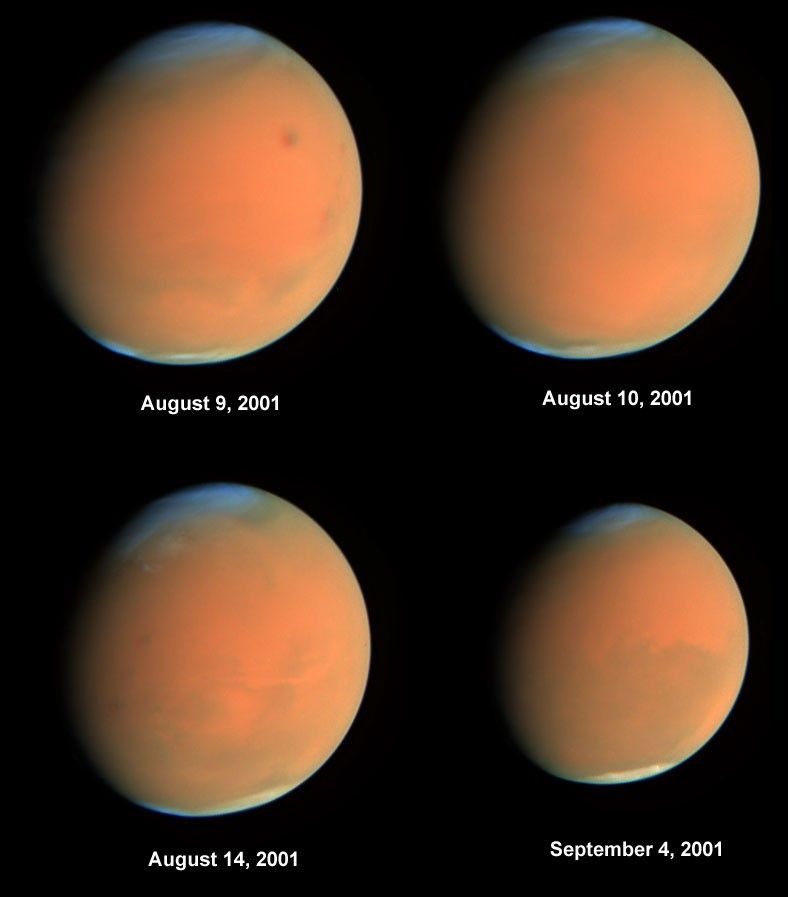 Four Views of Martian Global Dust Storm