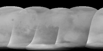Global Map or Mars, Cylindrical Projection