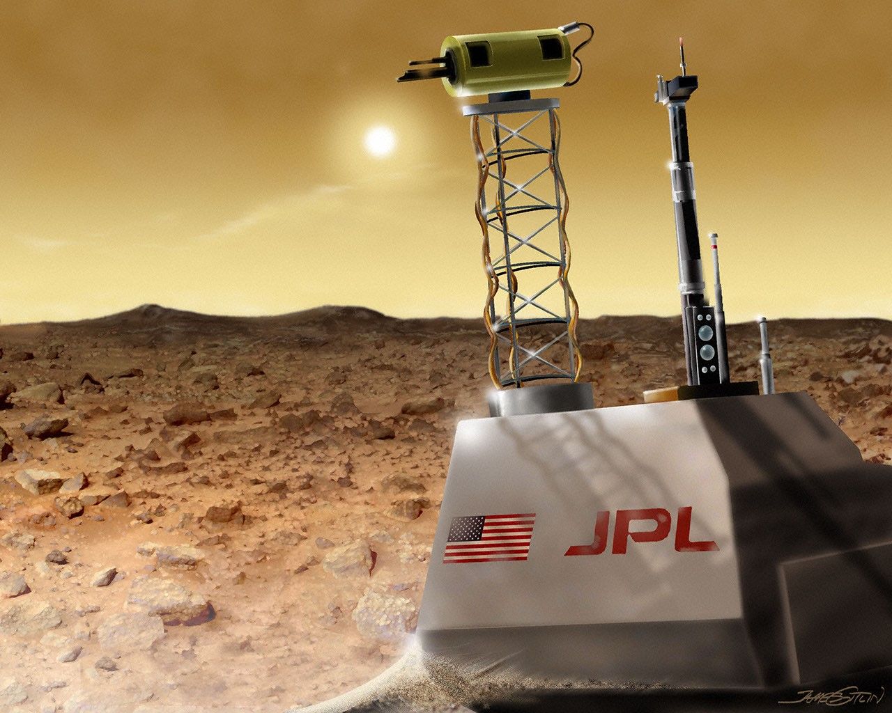 View of Martian Surface Before Dust Storm