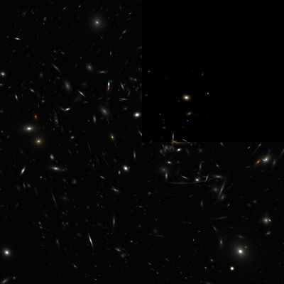Galaxy Cluster Imaged by WFPC2 (Simulation)