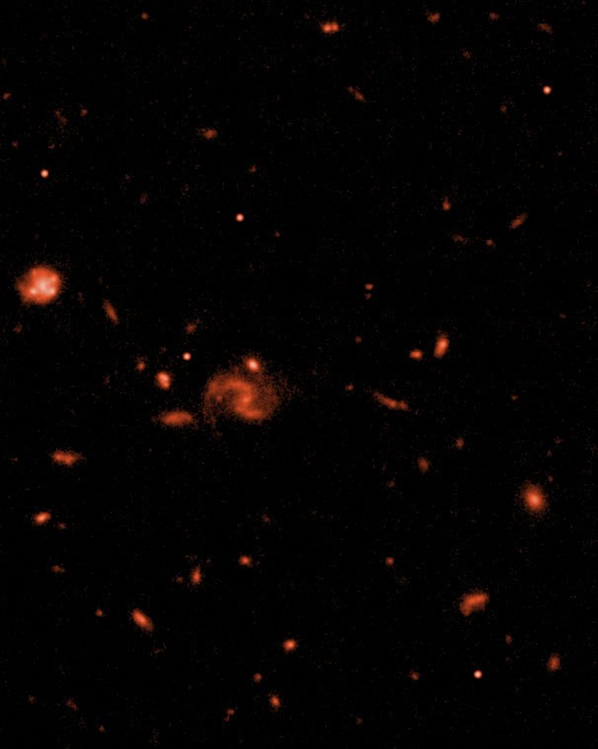 ACS Z-band Simulation of Primordial Galaxies (Annotated)
