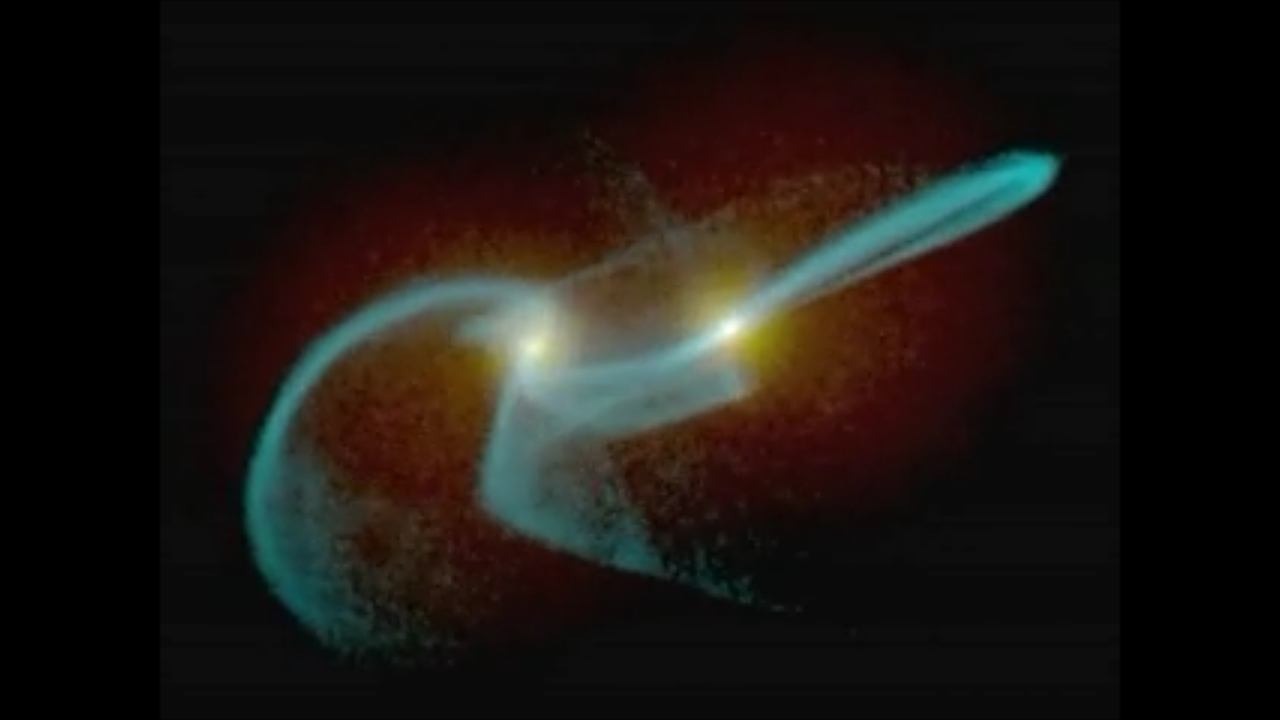 "The Mice:" A Computer Simulation of Colliding Galaxies