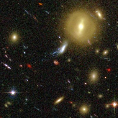Galaxies Magnified by Galaxy Cluster Abell 1689’s “Gravitational Lens”