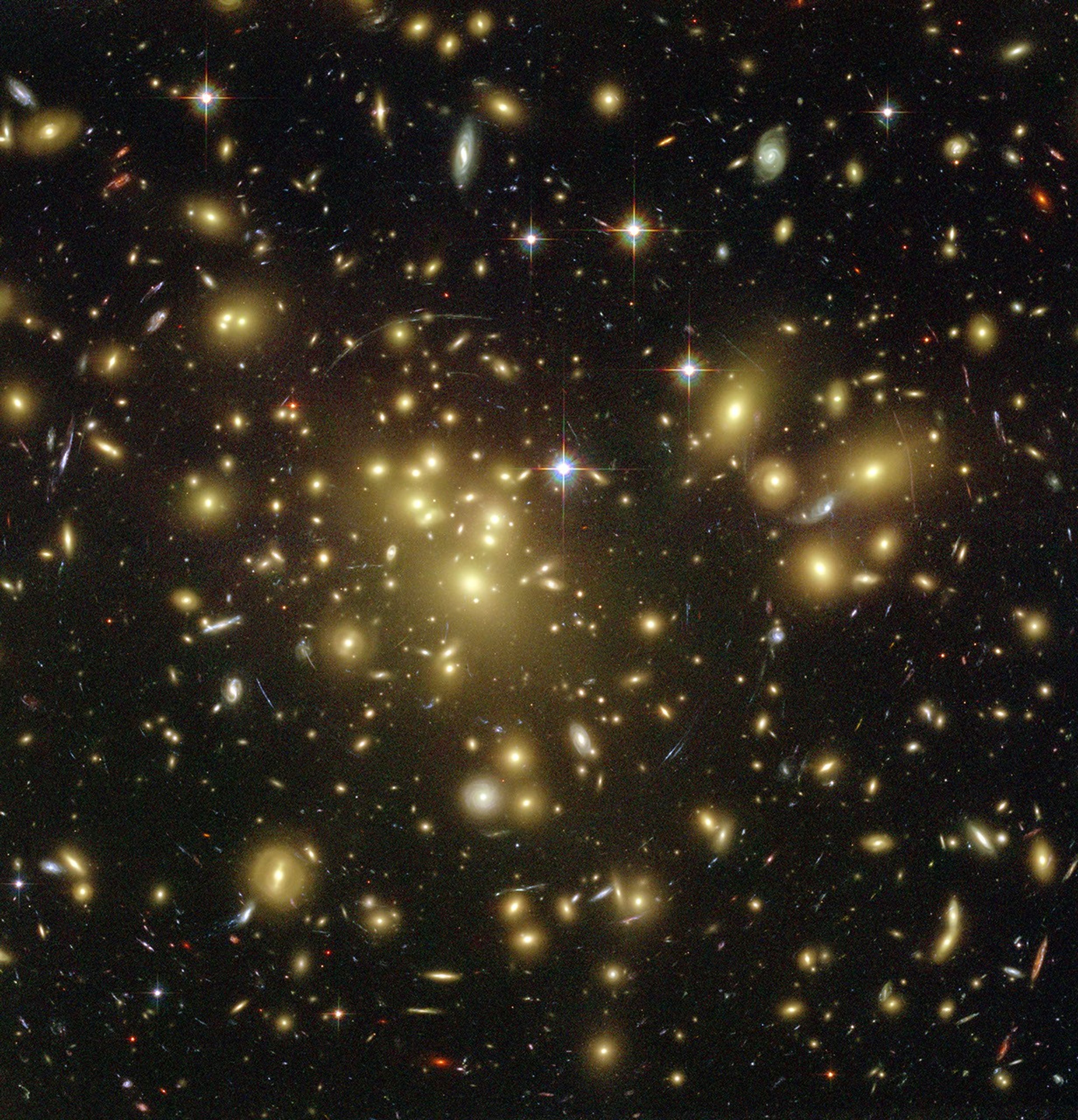 Galaxy Abell 1689's "Gravitational Lens" Magnifies Light of Distant Galaxies